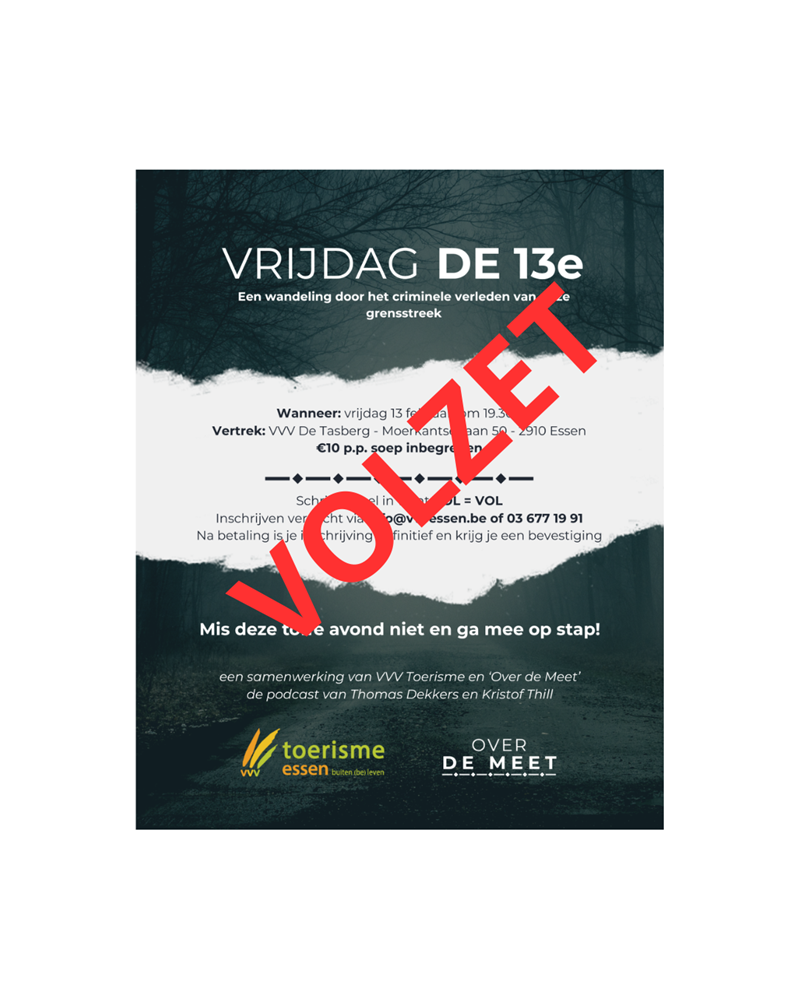 VOLZET Vrijdag de 13e VOLZET